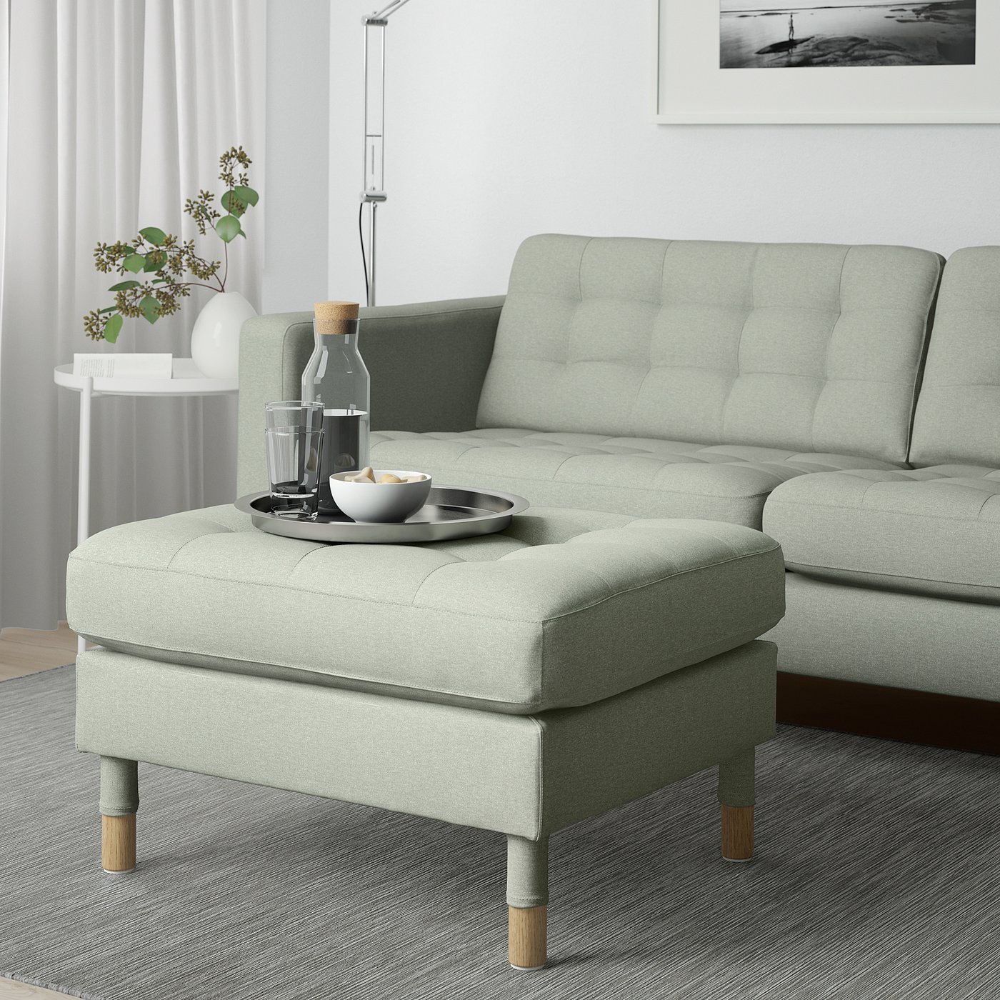 値下げ交渉◎【送料込み】IKEA LANDSKRONAランズクローナ オットマン LANDSKRONA ランズクローナ オットマン, ジューパルプ ダーク