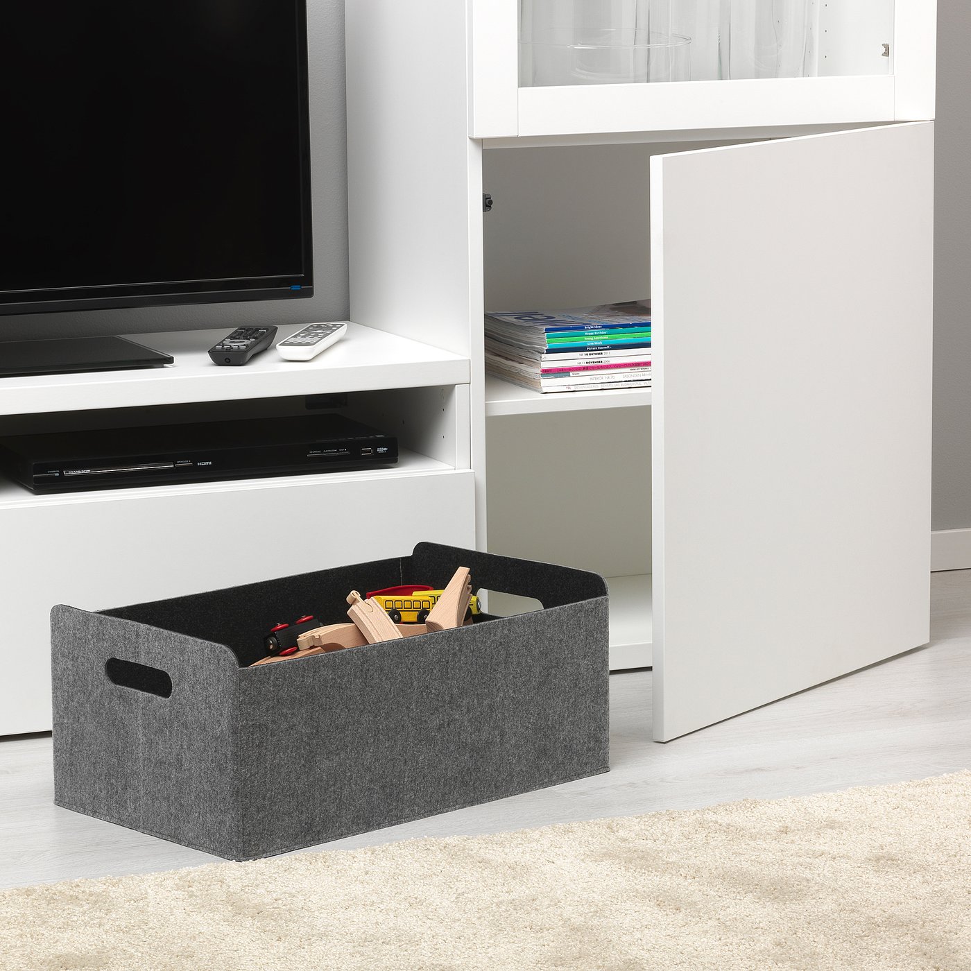 IKEAベストー専用 BESTÅ ベストー 収納コンビネーション 扉付, ホワイト ラップ