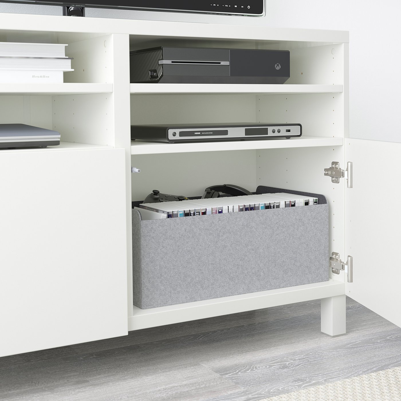IKEA BESTÅ ベストー テレビ台 BESTÅ ベストー テレビ台 扉&引き出し付き, ホワイト