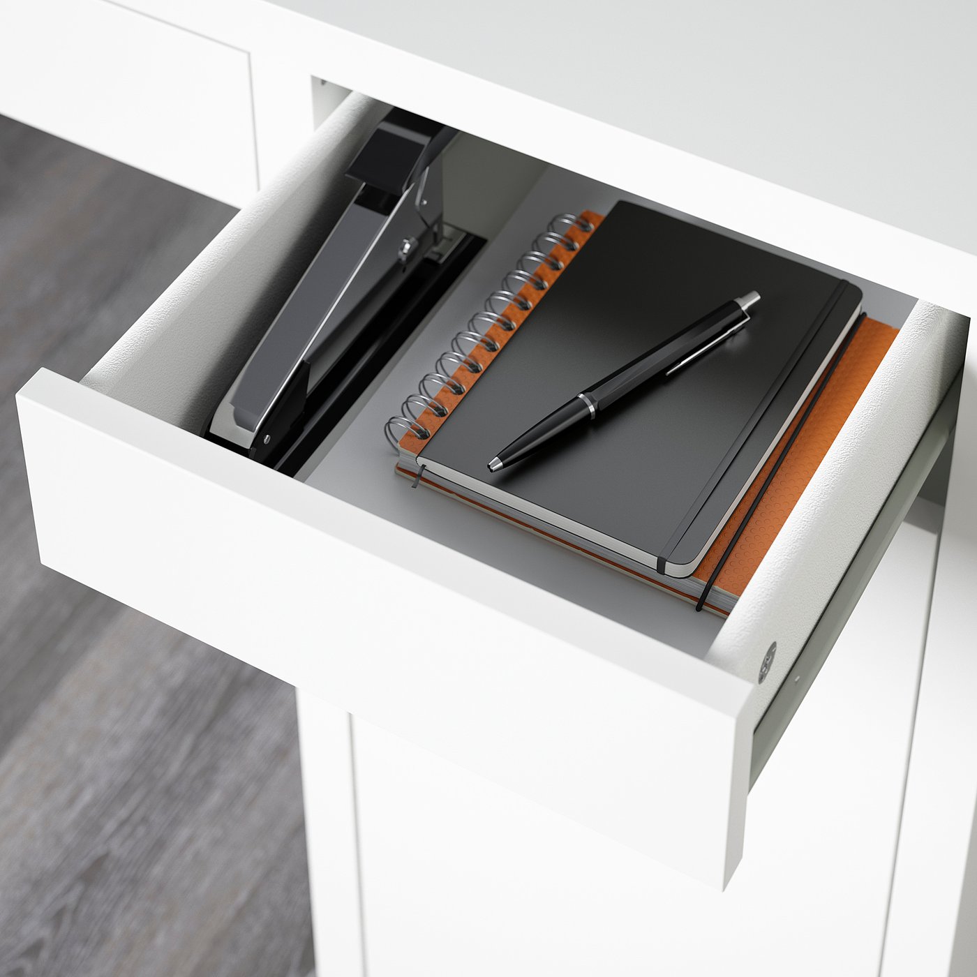 IKEA MICKE デスク　ホワイト MICKE ミッケ デスク, ホワイト, ライトターコイズ, 105x50 cm