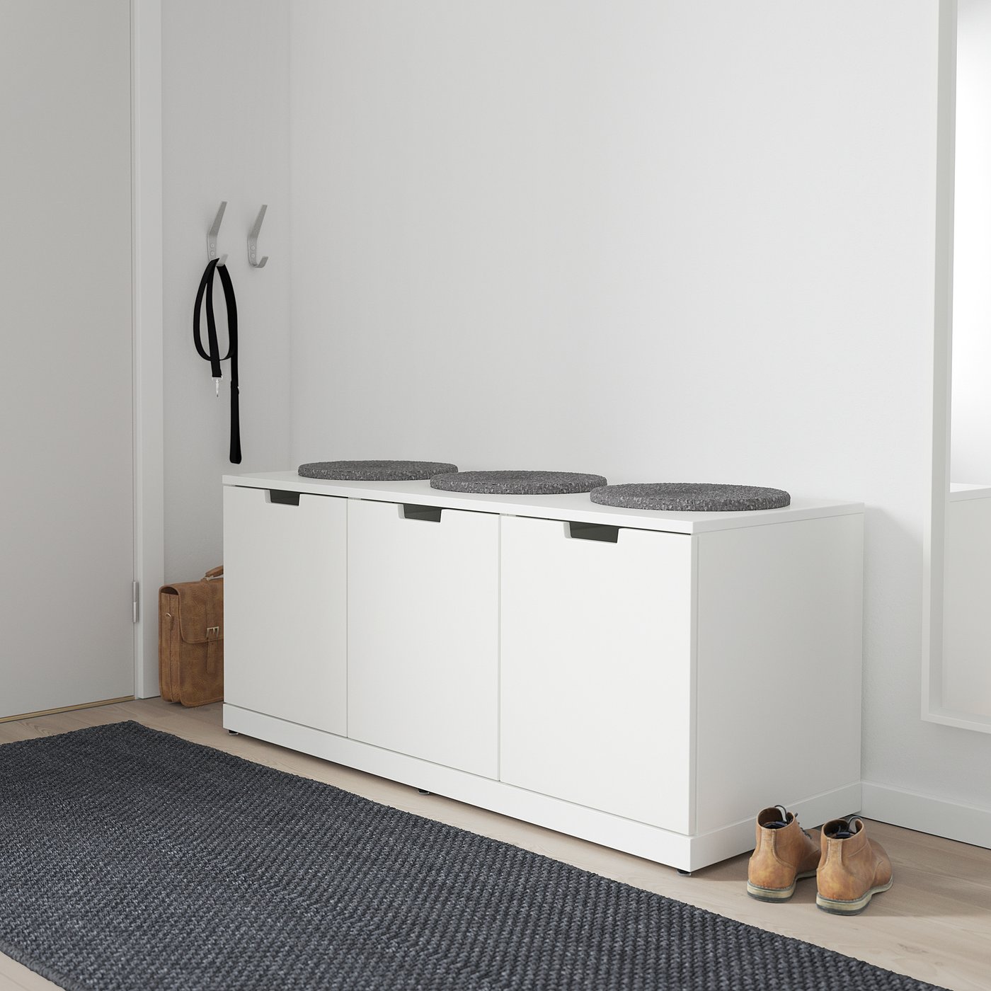 NORDLI ノールドリ チェスト（引き出し×3）, ホワイト, 120x54