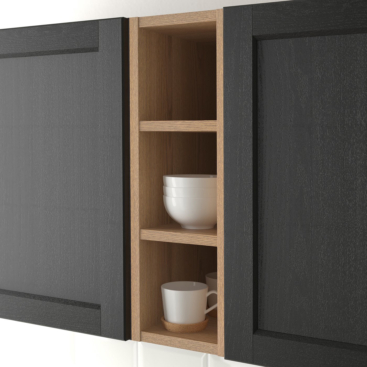 IKEA ヴアドホルマ VADHOLMA open storage, brown/stained ash, 9x143/8x40