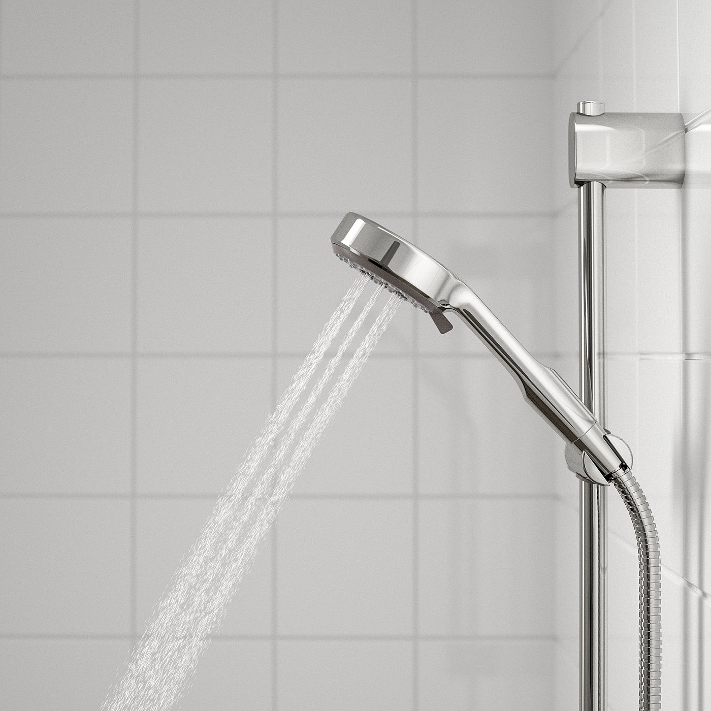 BROGRUND Ensemble douche mitigeur thermo chromé IKEA