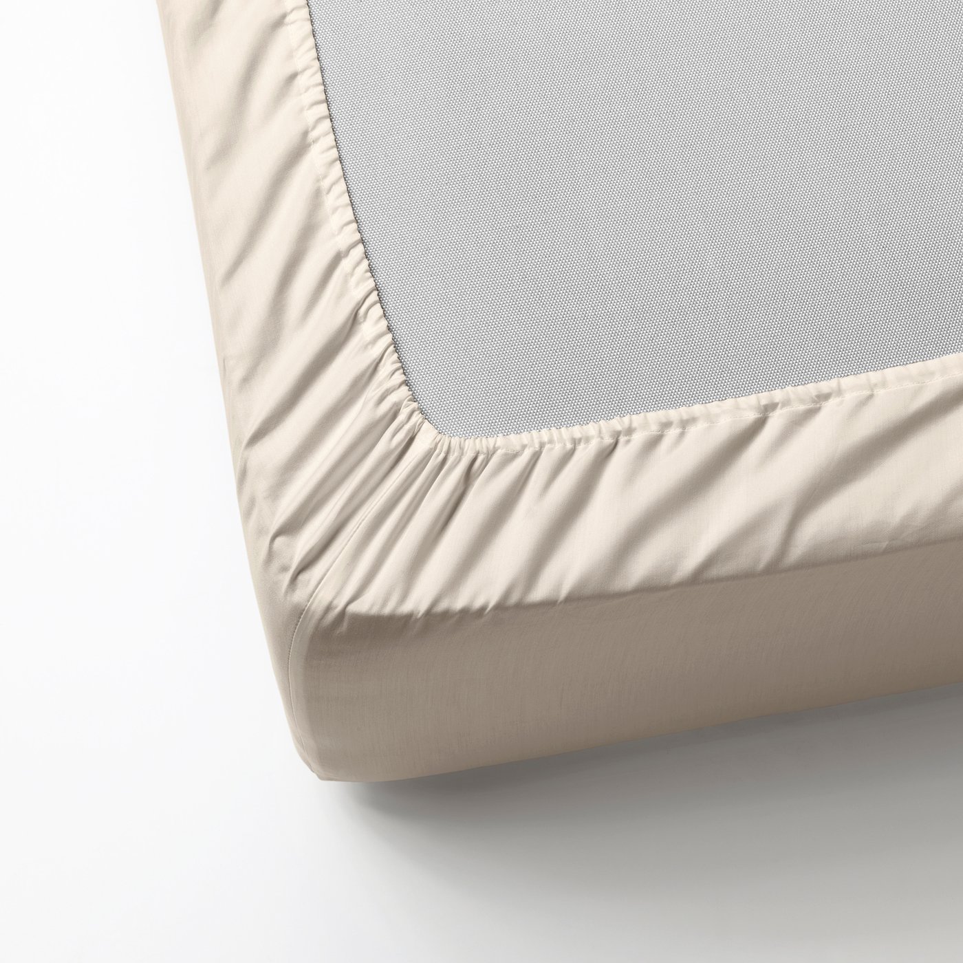 DVALA ドヴァーラ ボックスシーツ, ベージュ, 90x200 cm - IKEA