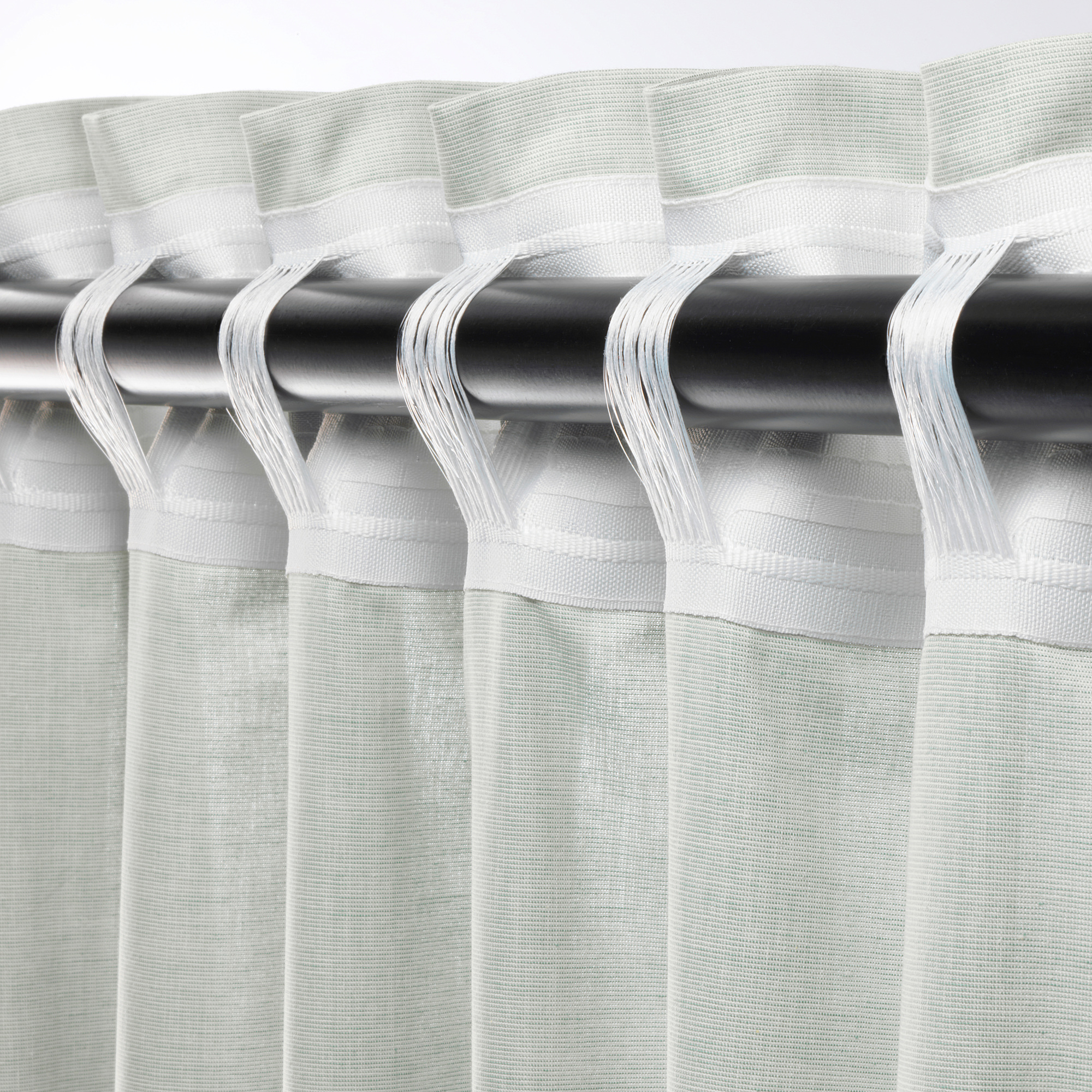 HANNALILL Rideaux, 2 pièces, vert clair, 145x300 cm IKEA