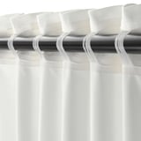 MERETE メレーテ ドレープカーテン 1組, ホワイト/ヘディングテープ付き, 145x250 cm