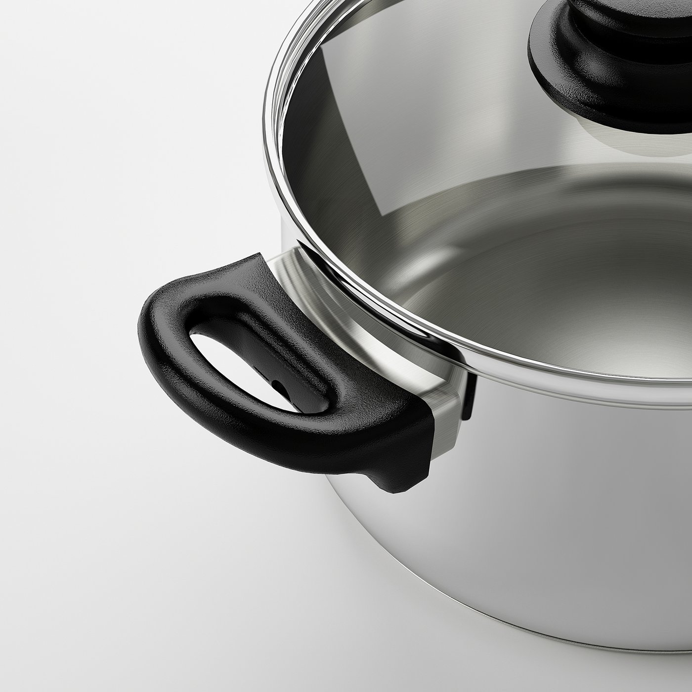 ステンレススチール 蓋付き鍋 3個セット IKEA 365+ 鍋 ふた付き, ステンレススチール, 3.0 l - IKEA