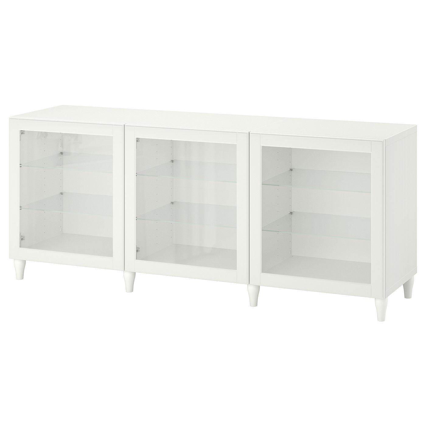 IKEA イケア BESTA ベストー BESTÅ ベストー 収納コンビネーション ガラス扉付き, ホワイト
