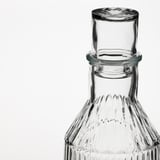 SÄLLSKAPLIG ابريق مع سدادة, زجاج شفاف/نقش, 0.9 ل