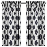 IDALENA イダレーナ ドレープカーテン 1組, ブラック, 145x250 cm