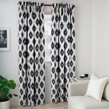 IDALENA イダレーナ ドレープカーテン 1組, ブラック, 145x250 cm