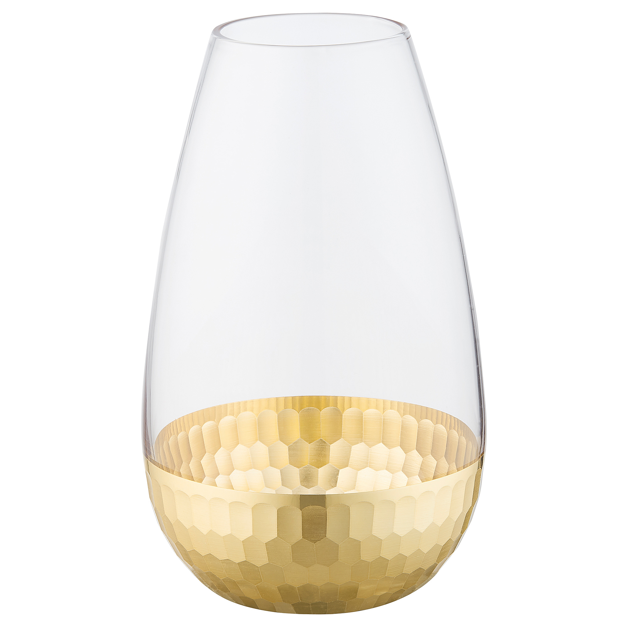 HÅGKOMST Vase glass/goldcolour IKEA