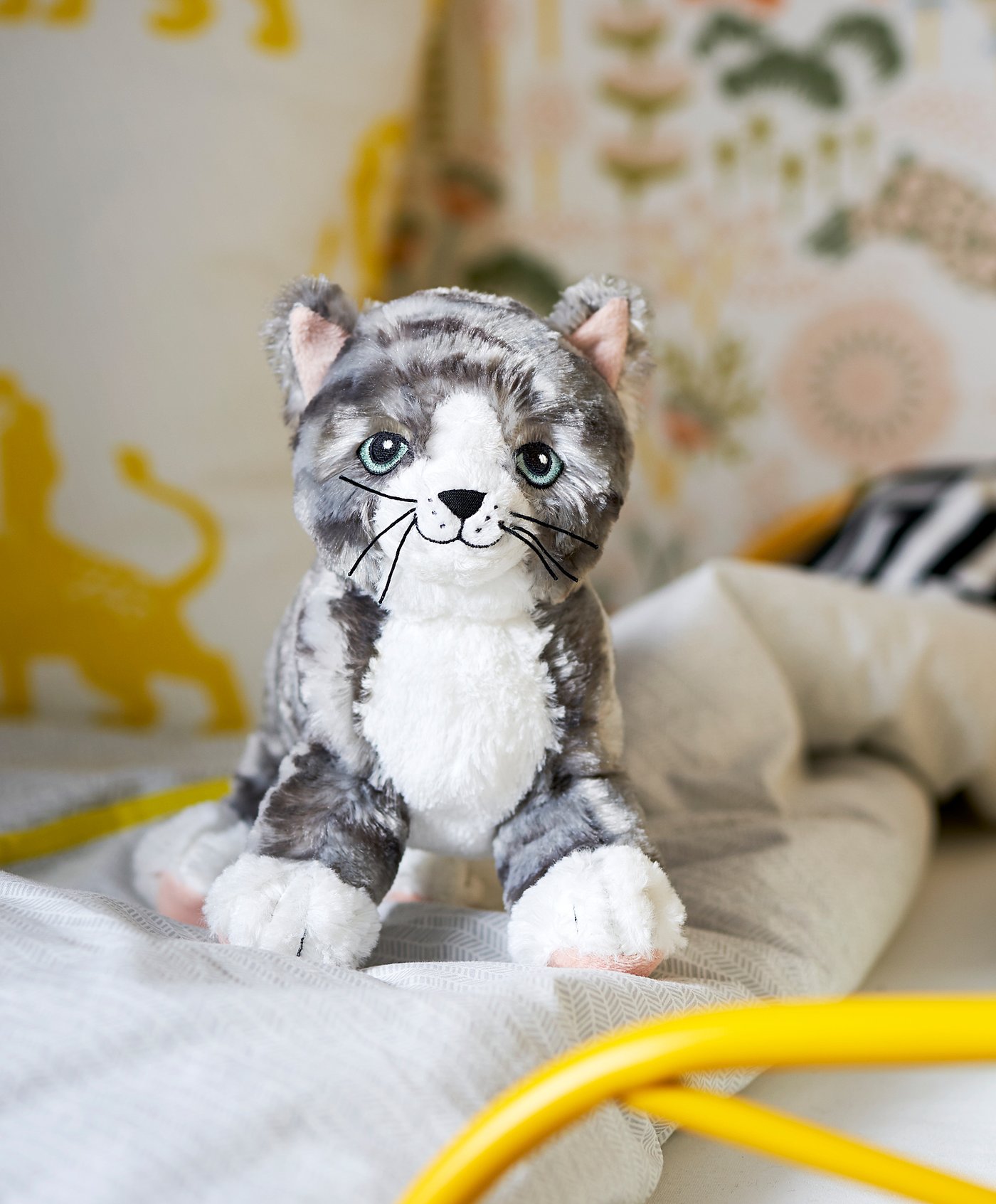 Lilleplutt Peluche Chat Gris Blanc Ikea