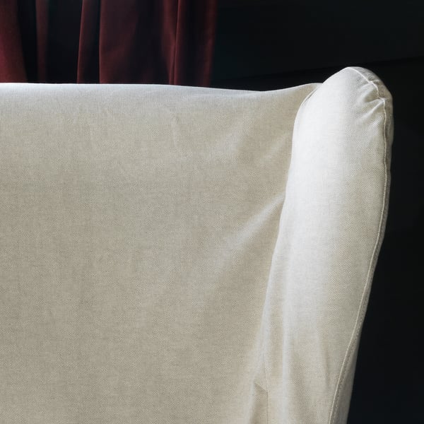 STRANDMON Cover for armchair beige IKEA