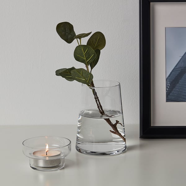 HÖSTNATT Vase/Halter für Teelichter, Glas, 17 cm - IKEA Deutschland