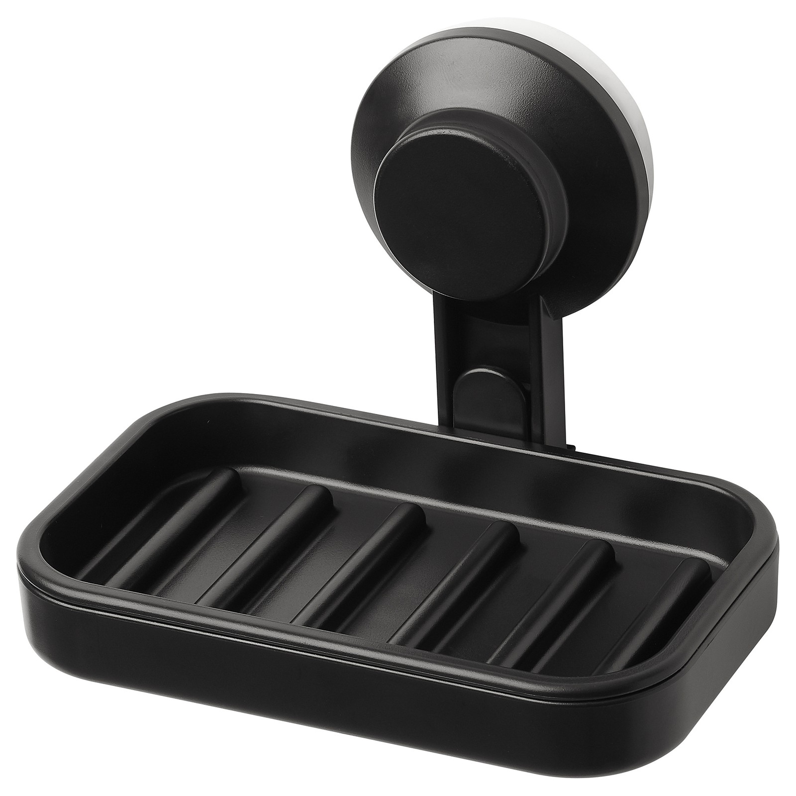 TISKEN Soap dish with suction cup, black IKEA