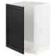 METOD เมท็อด ตู้ตั้งซิงก์, ขาว/เลียร์ฮึตตัน ย้อมสีดำ, 60x60x80 ซม.