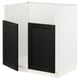METOD เมท็อด ตู้ตั้งซิงก์ TALLSJÖN/ทัลเควิน, ขาว/เลียร์ฮึตตัน ย้อมสีดำ, 80x60x80 ซม.