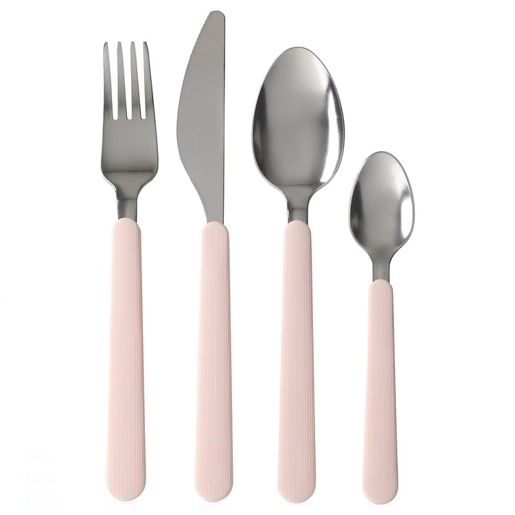 Couverts Ikea Rose UPPHÖJD Ménagère 16 pièces, rose - IKEA