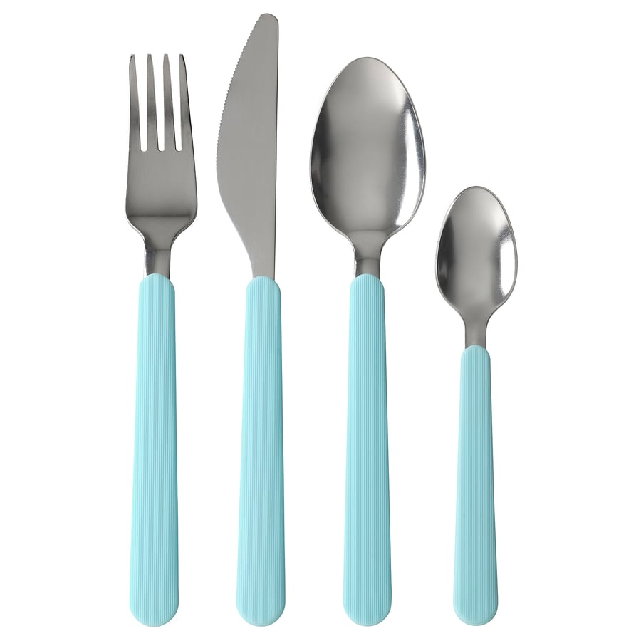 UPPHÖJD 16piece cutlery set, turquoise IKEA