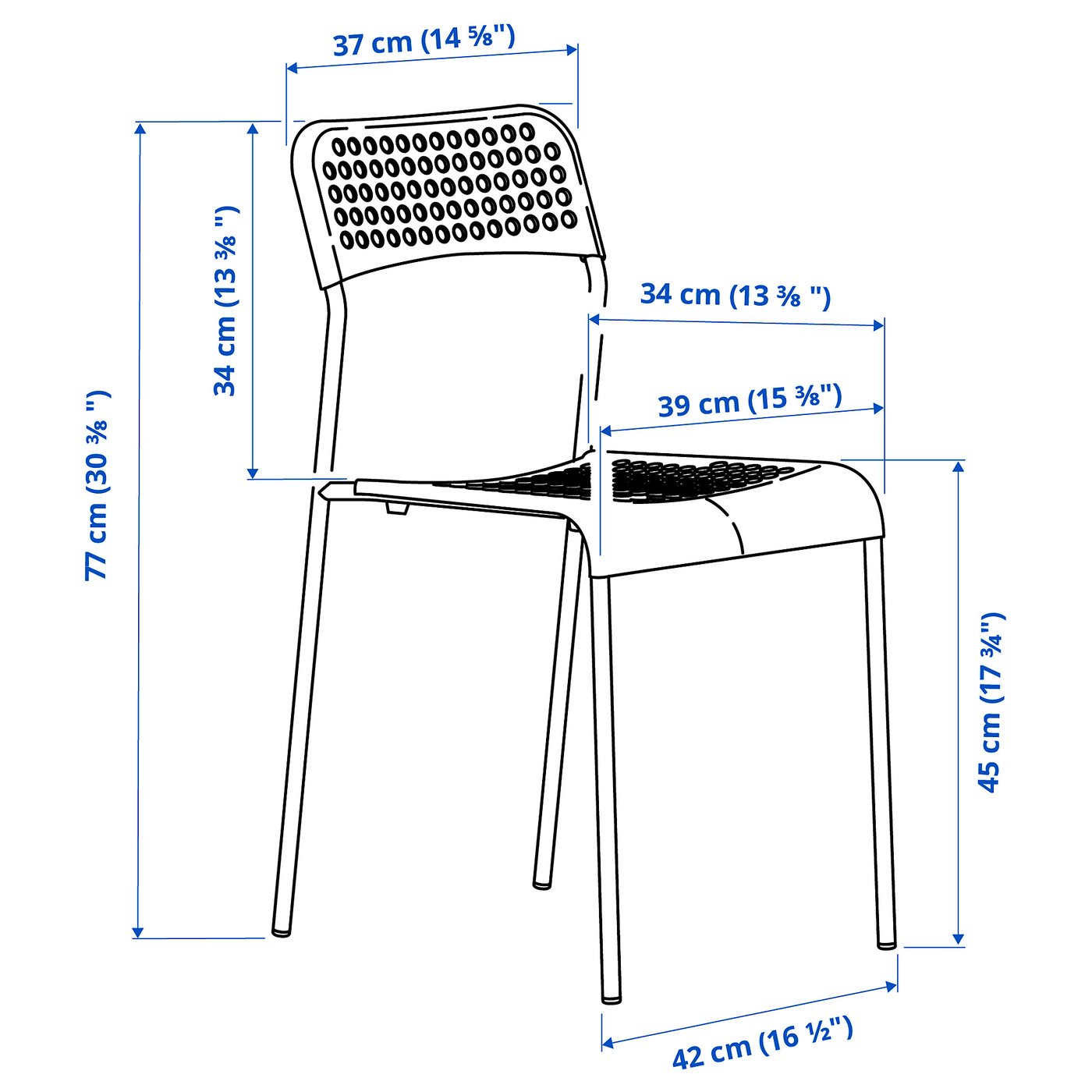 ★4脚セット★ADDE アッデ　白 Amazon｜IKEA (イケア) ADDE チェア, ホワイト 902.191.79