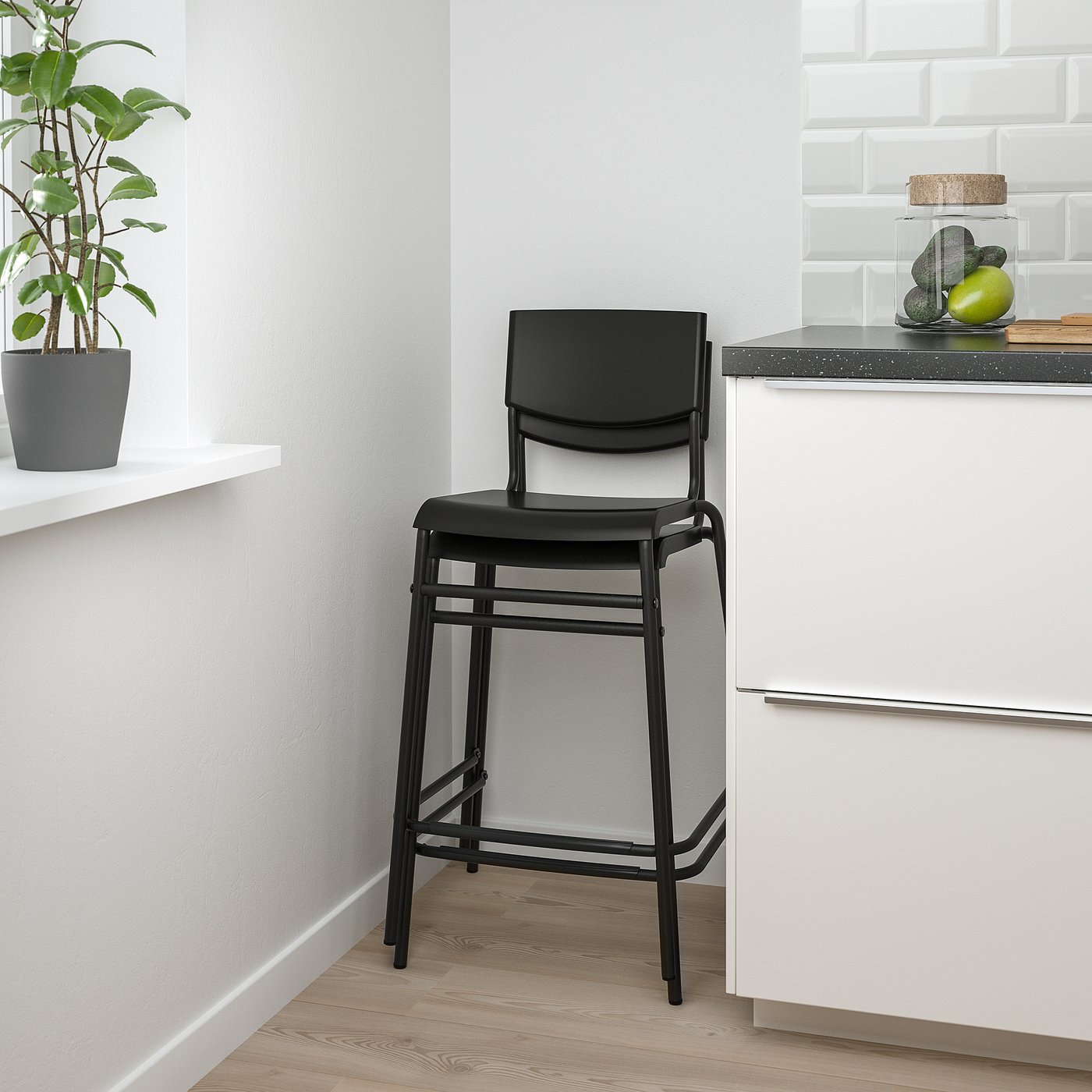 コ*イ様 IKEA イケアFRANKLIN フランクリン カウンターチェア2脚 FRANKLIN フランクリン カウンターチェア 背もたれ付き
