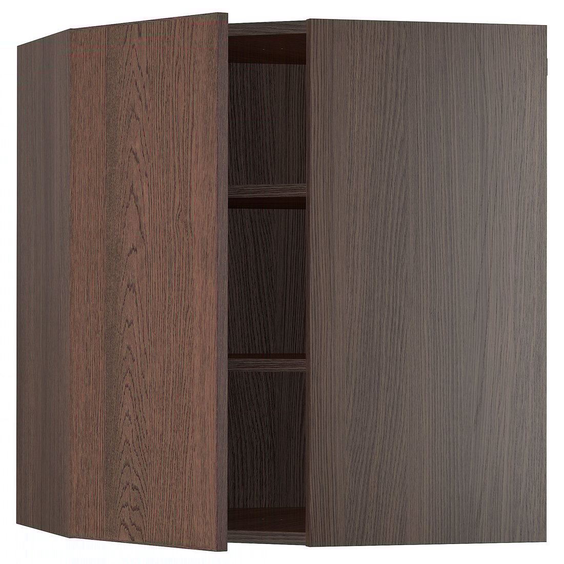 SEKTION Corner wall cabinet with shelves - brown/Sinarp ...