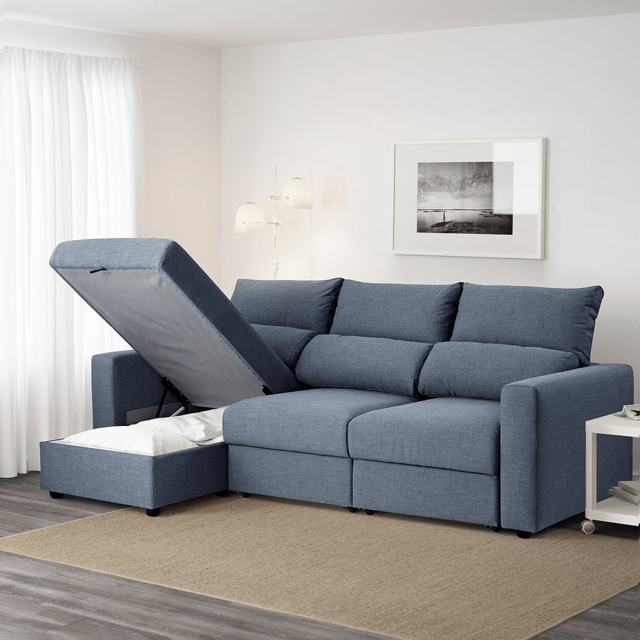 ESKILSTUNA Sofá 3 plazas +chaiselongue/Gunnared azul IKEA