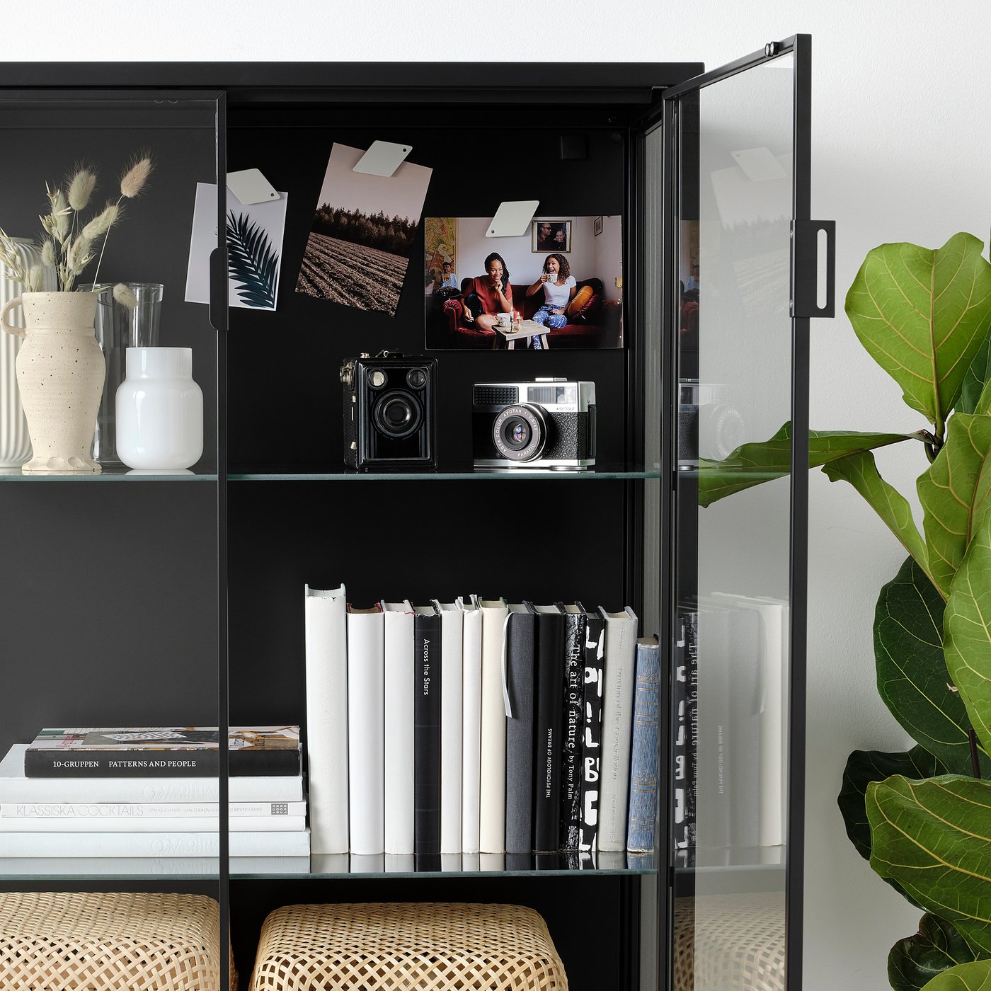 引き取り限定　ルードスタ IKEA コレクションケース RUDSTA ルードスタ コレクションケース, チャコール, 80x37x120