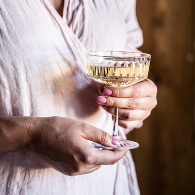 SÄLLSKAPLIG كأس, زجاج شفاف/نقش, 21 سل