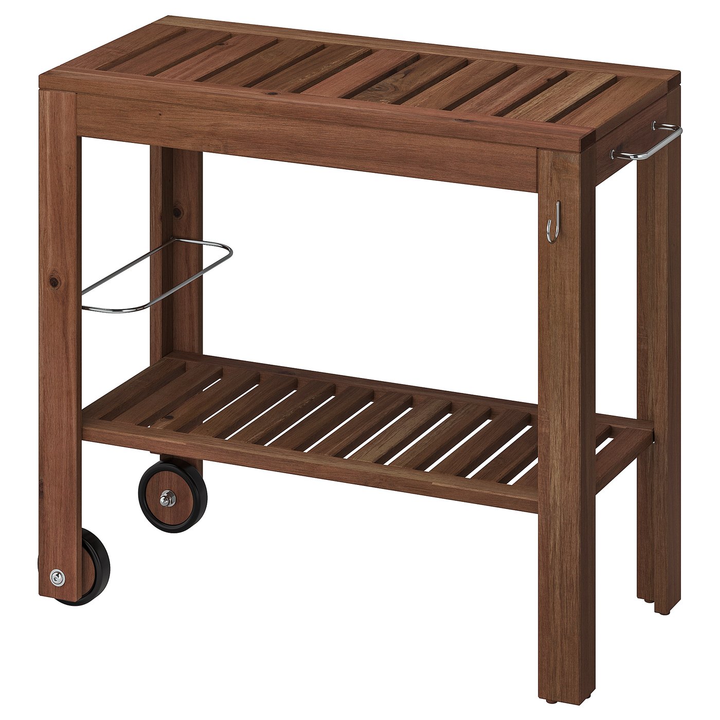 ÄPPLARÖ Serveerwagen, buiten, bruin gelazuurd, 85x44 cm IKEA