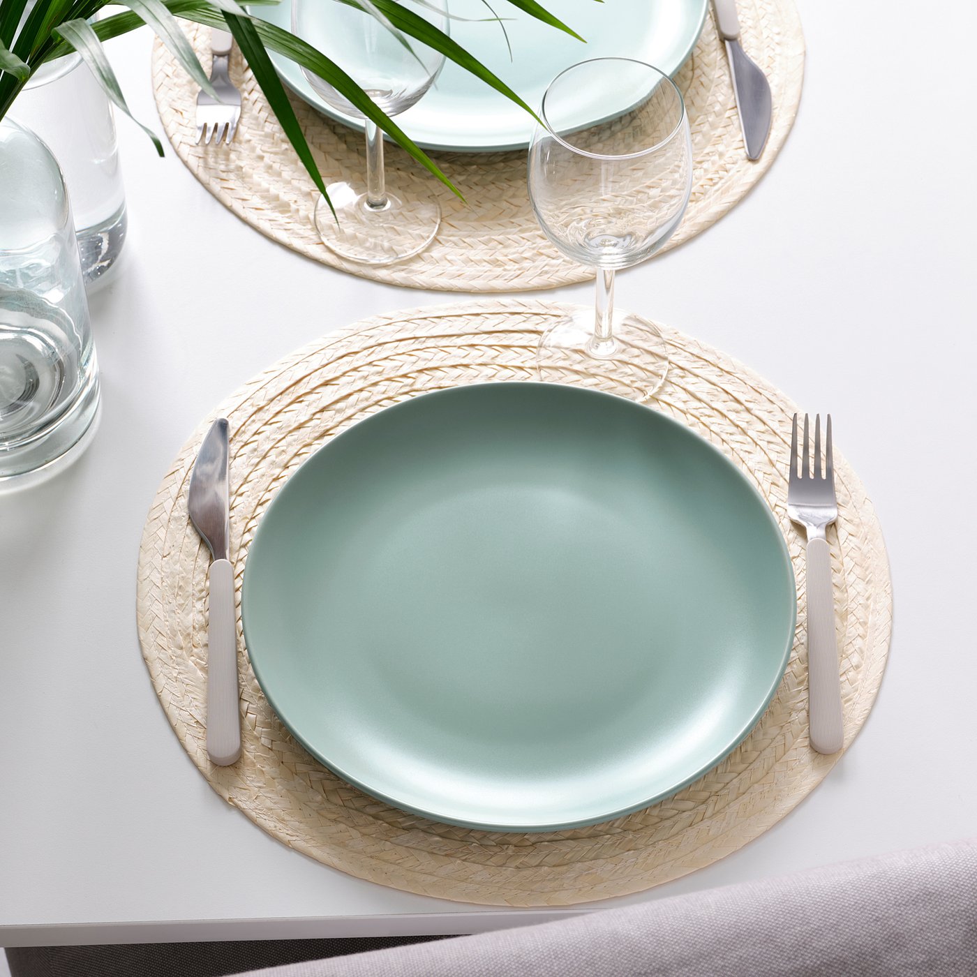 FÄRGKLAR Assiette, mat turquoise clair, 26 cm IKEA