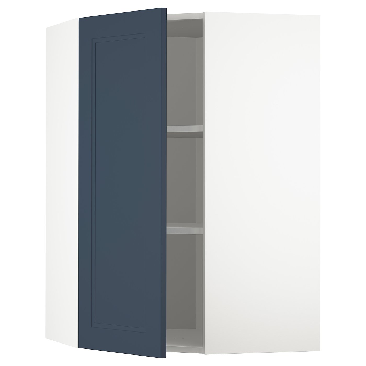 METOD Corner wall with shelves white Axstad/matt blue IKEA