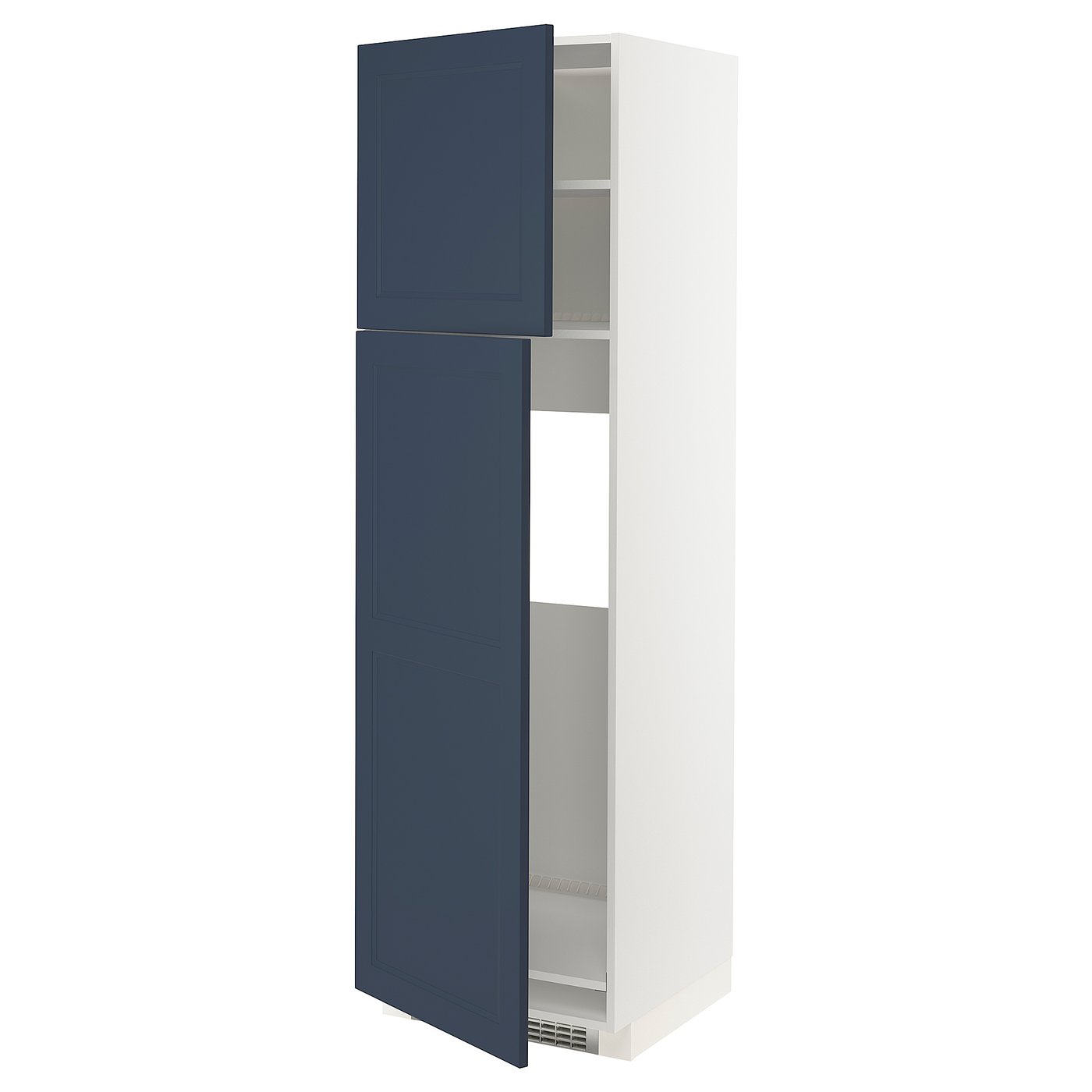 METOD High for fridge w 2 doors white Axstad/matt blue IKEA