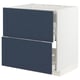 Ikea METOD blue kitchen cabinet with drawers, modern design.