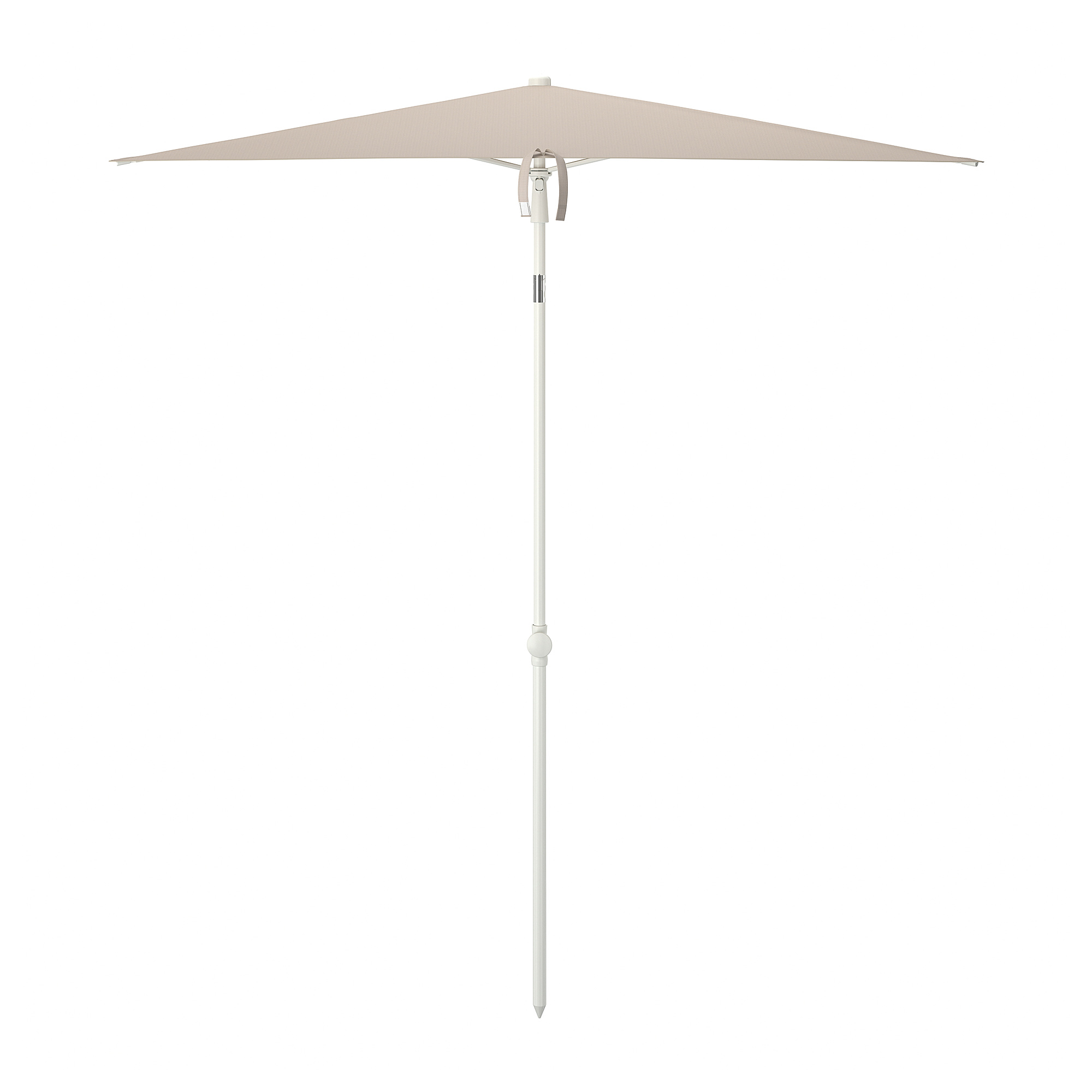TVETÖ Parasol, inclinable/grisbeige blanc, 180x145 cm IKEA