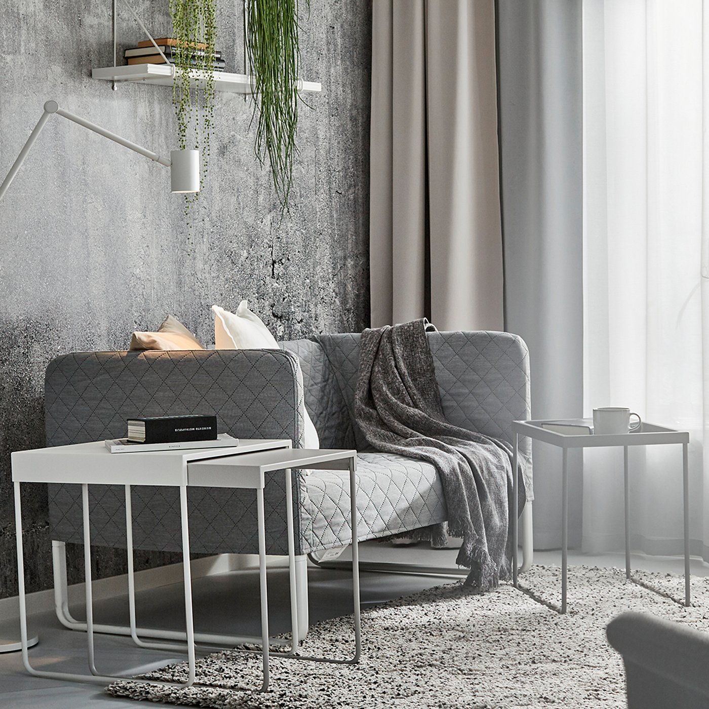 KNOPPARP 2-seat sofa - Knisa light grey - IKEA