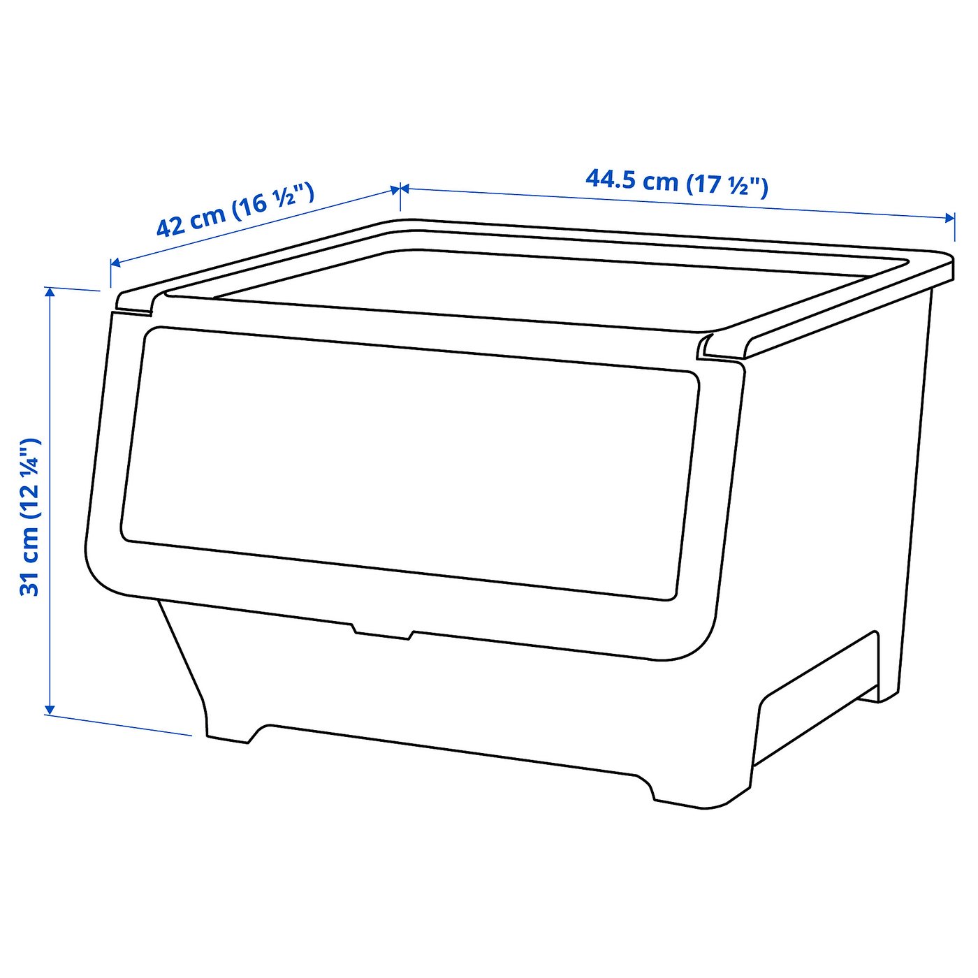 FIRRA フィッラ ふた付きボックス, ブラック, 44.5x42x31 cm - IKEA