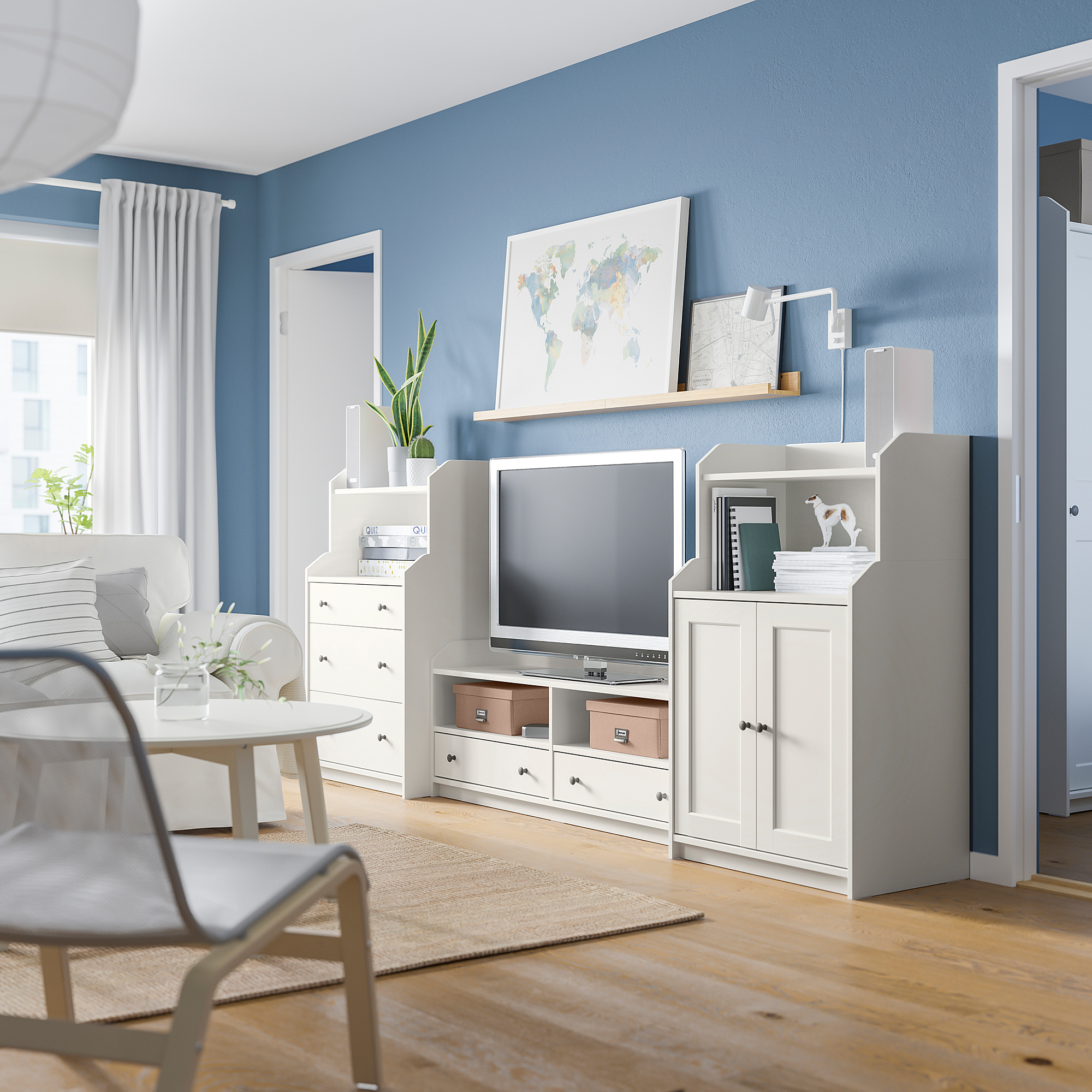 HAUGA TV/storage combination white IKEA