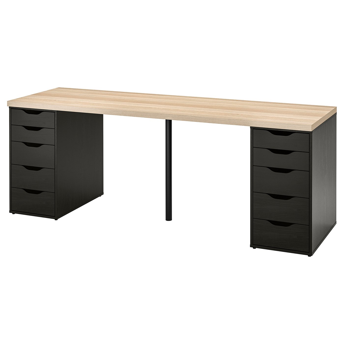 美品 IKEA ALEX アレクス デスク ホワイトステイン/オーク調 ALEX アレクス デスク, ホワイトステイン/オーク調, 132x58 cm