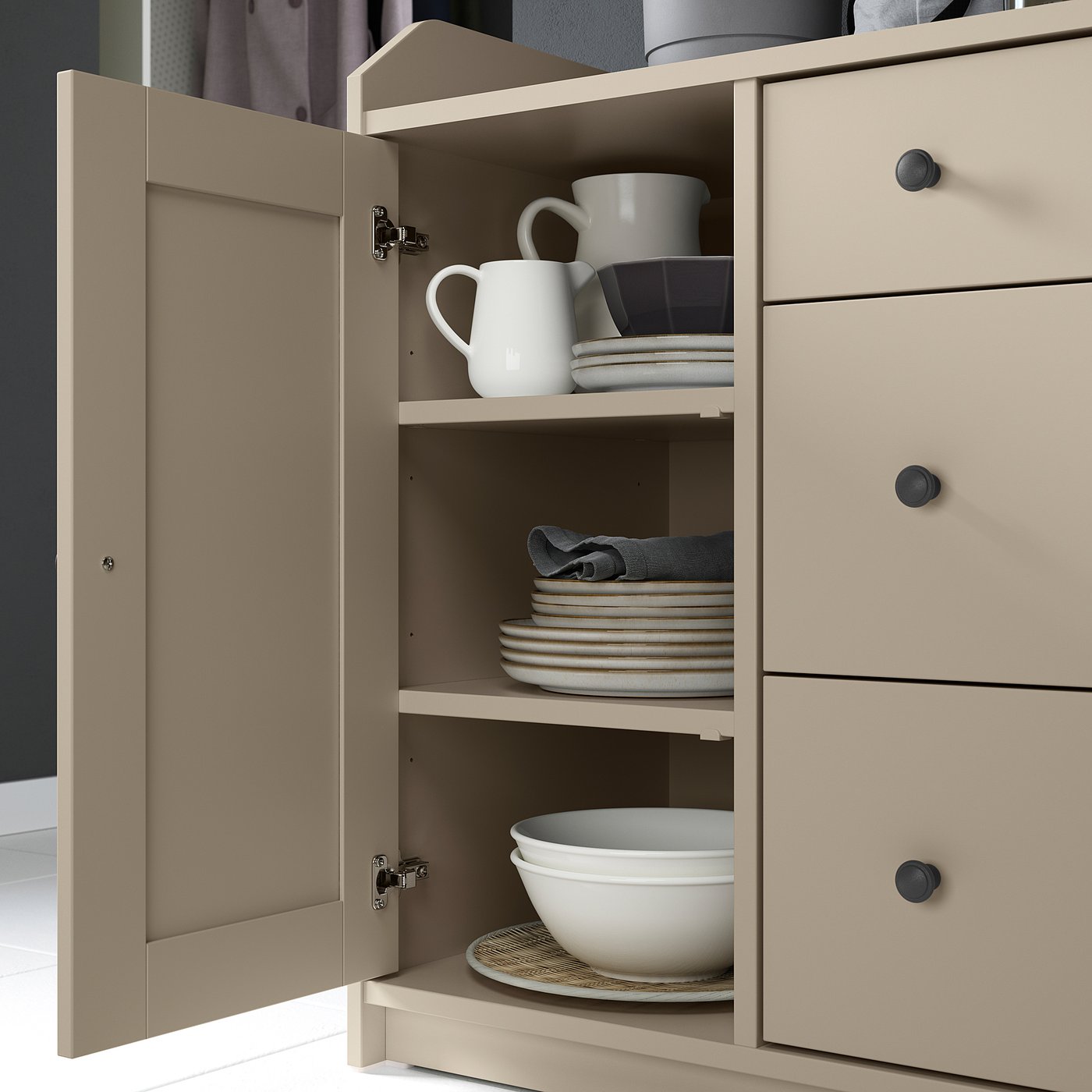 IKEA サイドボード　引取り歓迎！ BAGGEBO バッゲボー サイドボード, ホワイト, 78x92 cm - IKEA
