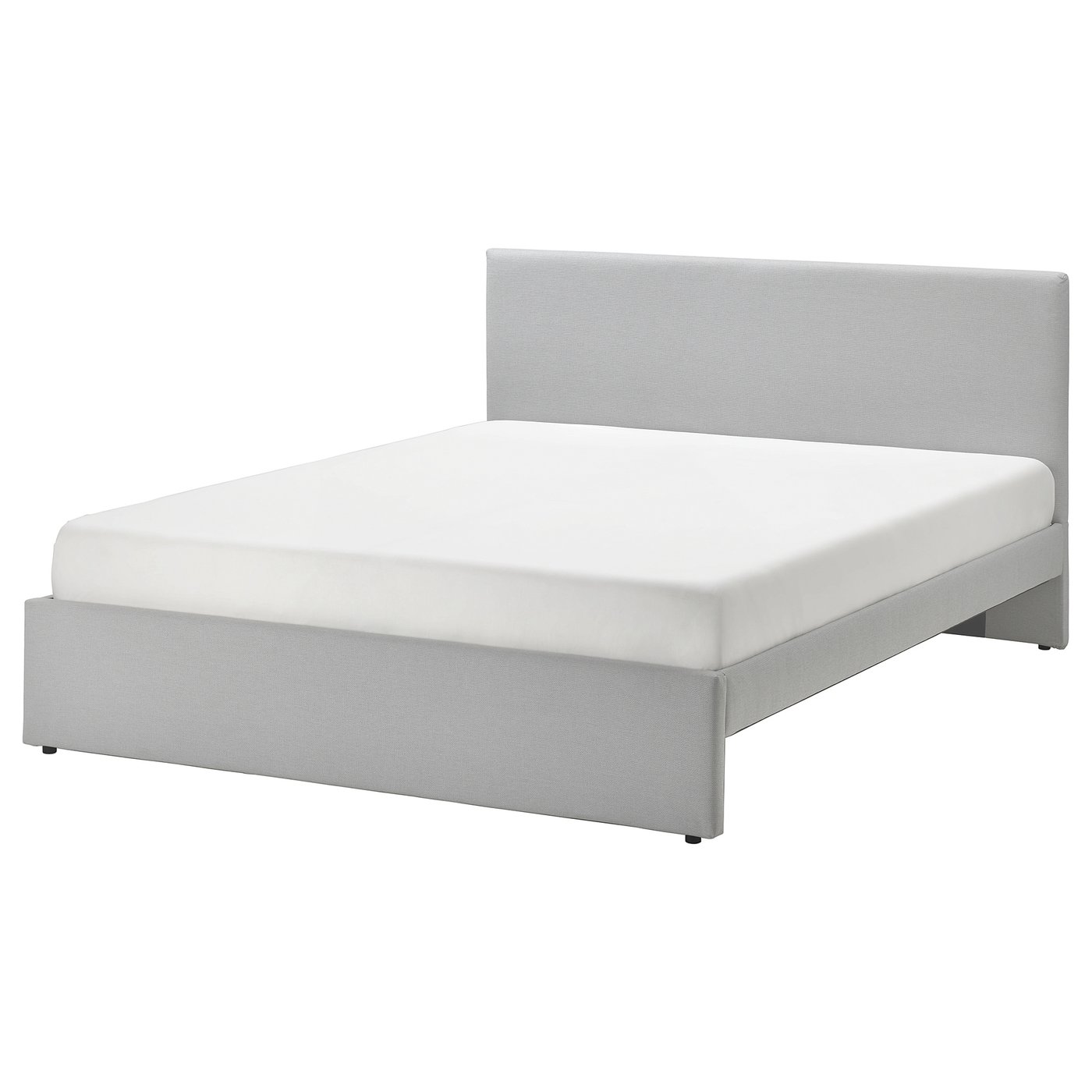 【美品】IKEA ダブルベッドフレーム ライトグレー ベッドフレームの通販 - IKEA
