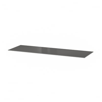 BESTÅ لوح تكسي علوي., زجاج رمادي غامق, ‎120x40 سم‏