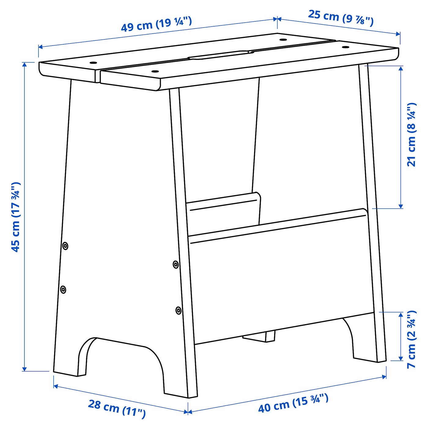 PERJOHAN ペルヨハン スツール 収納付き, パイン材 - IKEA