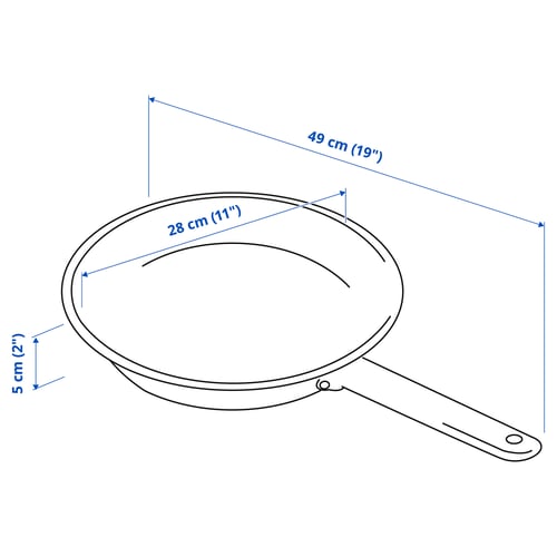 IKEA 365+ 이케아 365+ 프라이팬, 스테인리스/논스틱 코팅, 28 cm