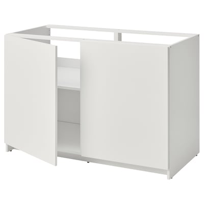 KNOXHULT クノックスフルト ベースキャビネット扉付き, ホワイト, 120x85 cm