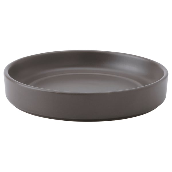ÄROFULL grey bowl, ceramic, round with smooth finish, simple scandinavian design.