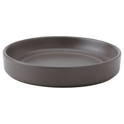 ÄROFULL grey bowl, ceramic, round with smooth finish, simple scandinavian design.
