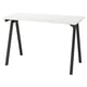 TROTTEN ทร็อตเตน โต๊ะทำงาน, ขาว/สีแอนทราไซต์, 120x60 ซม.