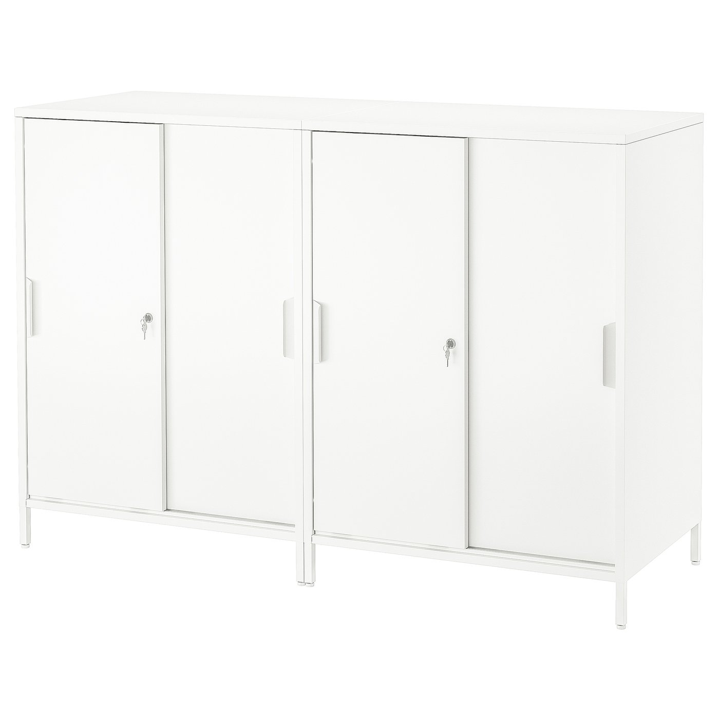 IKEA（イケア）　足付きキャビネット　鍵付き　スチール　ホワイト IKEA（イケア） 足付きキャビネット 鍵付き スチール ホワイト